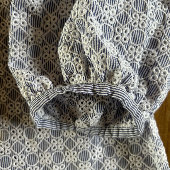 Tory Burch Blue & White Eyelet Cover Up - Picture 6 of 8